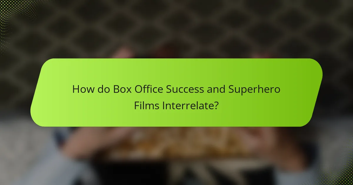 How do Box Office Success and Superhero Films Interrelate?