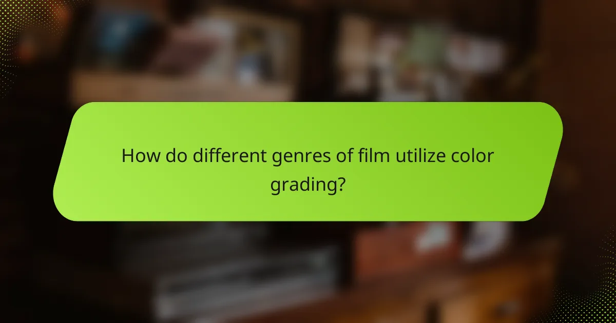 How do different genres of film utilize color grading?