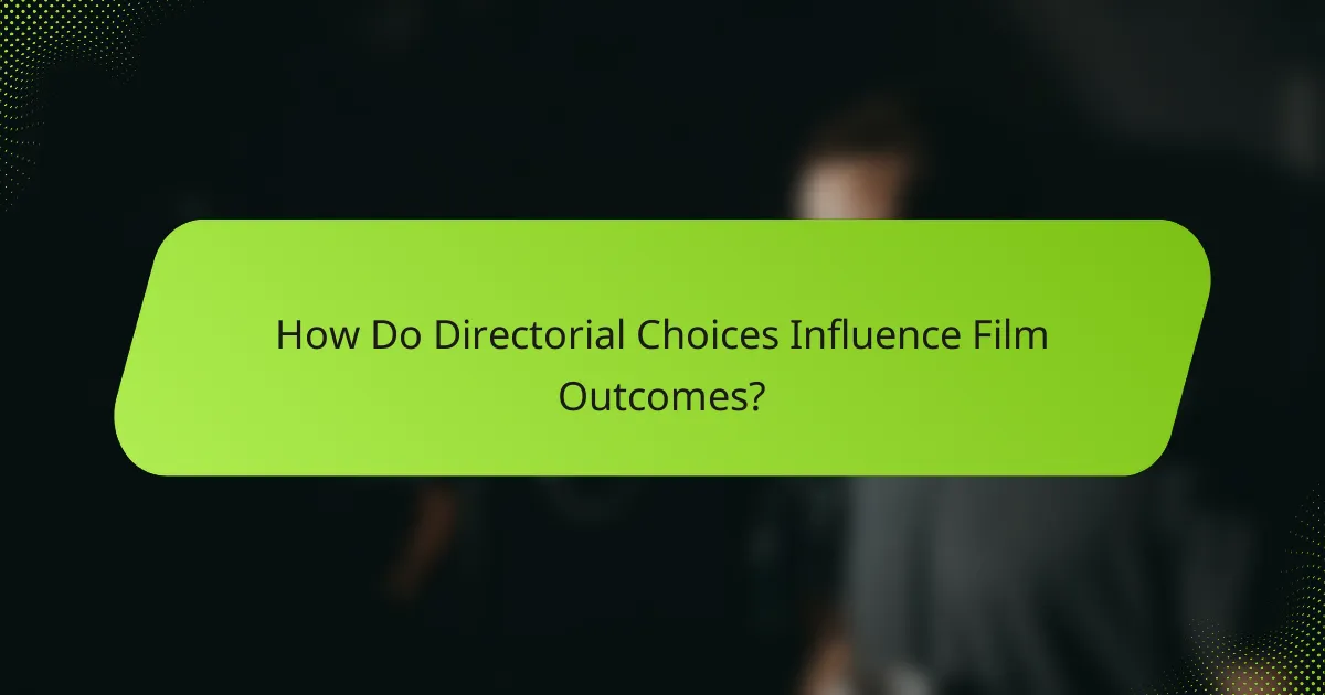 How Do Directorial Choices Influence Film Outcomes?