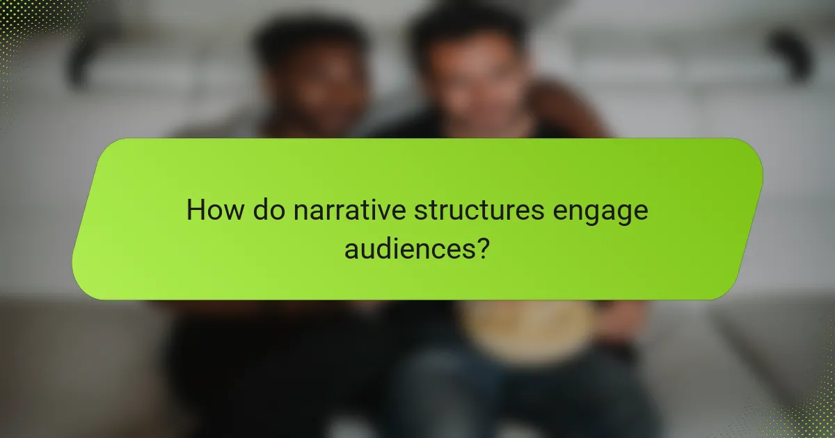 How do narrative structures engage audiences?