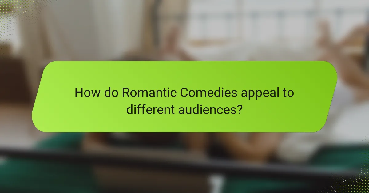 How do Romantic Comedies appeal to different audiences?