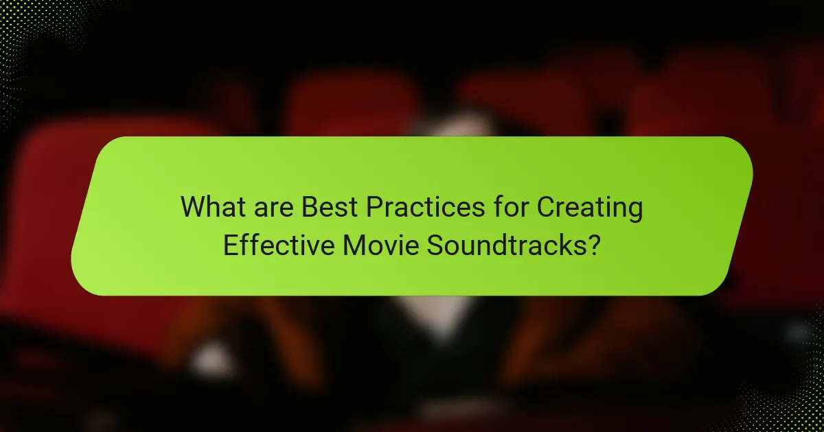 What are Best Practices for Creating Effective Movie Soundtracks?