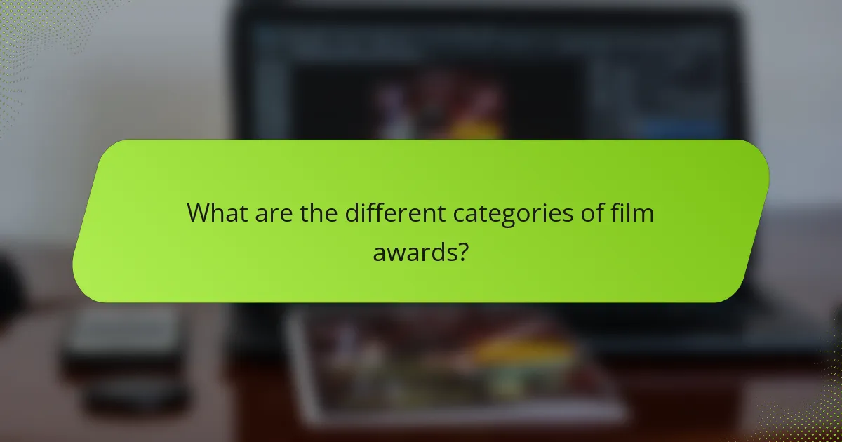 What are the different categories of film awards?