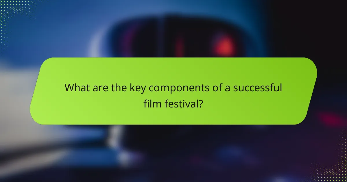 What are the key components of a successful film festival?