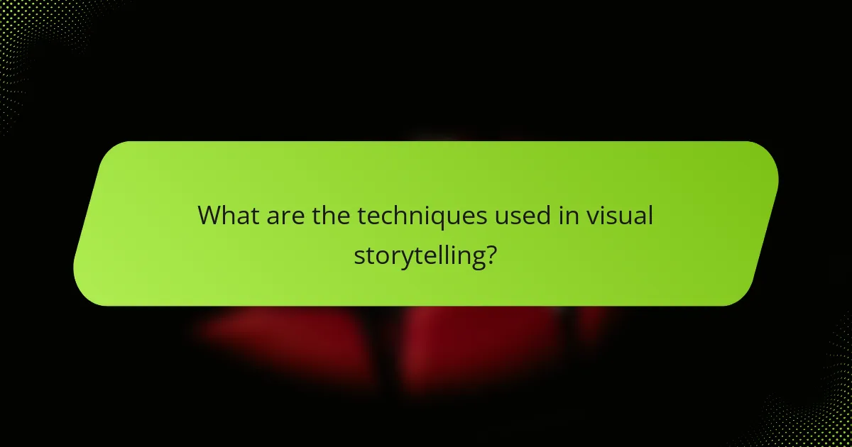 What are the techniques used in visual storytelling?